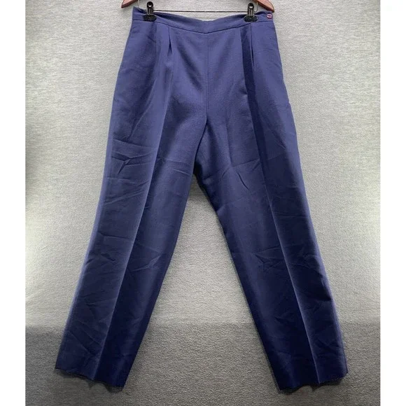 ladies blue dress pants Freedom Flex Slim Straight Leg Dress Pants for Tall Women in Navy 2 / Tall / Navy main image 1